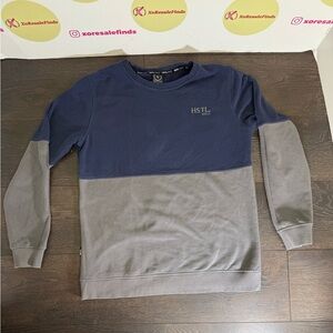 Men's Blue and Gray Sweater